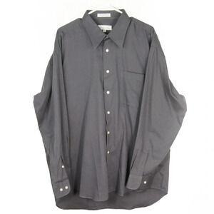 Vintage Christian Dior Dark Grey Long Sleeve Button Up Dress Shirt
